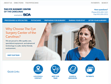 Tablet Screenshot of eyesurgerycenterofthecarolinas.com